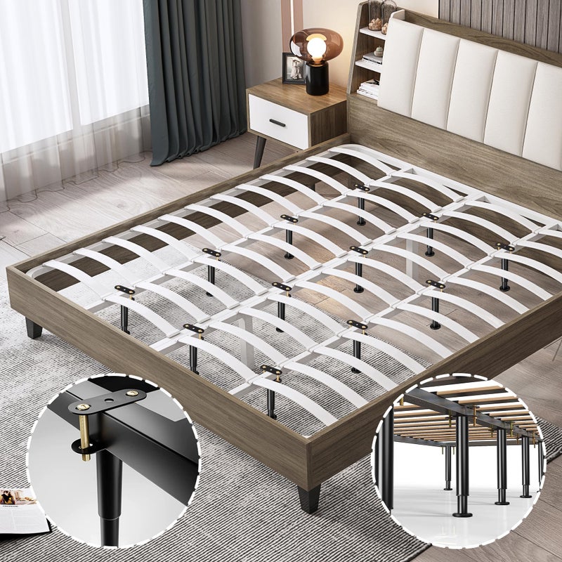 Laowu 4Pcs Metal Adjustable Height Center Support Leg for Bed Frame  Bed Support Legs for Wood Slats  Under Bed Frame Support Legs Replacement  Bed Reinforcement Kit for Wooden Frame  Height 10"" to 16.5"" - Image 5